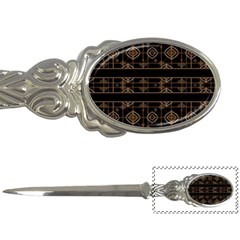 Dark Geometric Abstract Pattern Letter Opener by dflcprints