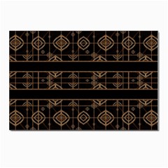 Dark Geometric Abstract Pattern Postcard 4 x 6  (10 Pack) by dflcprints