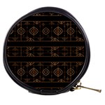 Dark Geometric Abstract Pattern Mini Makeup Case Front