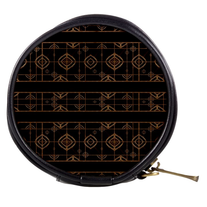 Dark Geometric Abstract Pattern Mini Makeup Case