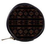 Dark Geometric Abstract Pattern Mini Makeup Case Back