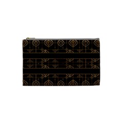 Dark Geometric Abstract Pattern Cosmetic Bag (small)