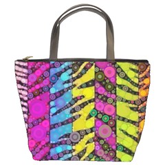 Crazy Animal Print Abstract  Bucket Handbag by OCDesignss