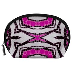 Pink Black Zebra  Accessory Pouch (large)