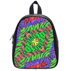 Zebra Print Abstract  School Bag (small)