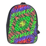 Zebra Print Abstract  School Bag (XL) Front