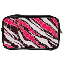 Red Zebra Bling  Travel Toiletry Bag (two Sides) by OCDesignss