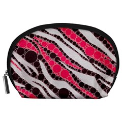 Red Zebra Bling  Accessory Pouch (large) by OCDesignss