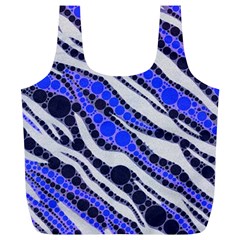 Blue Zebra Bling  Reusable Bag (xl) by OCDesignss