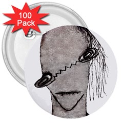 Vampire Monster Illustration 3  Button (100 Pack) by dflcprints