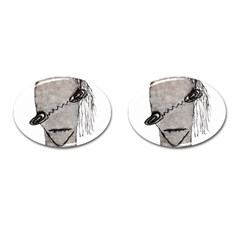 Vampire Monster Illustration Cufflinks (oval) by dflcprints