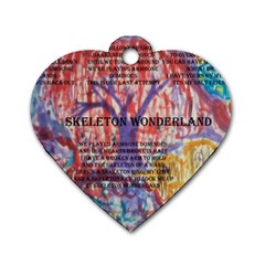 Skeletonwonderland Dog Tag Heart (two Sided) by beautifulscars