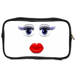 Face With Blue Eyes Toiletries Bag (one Side) by cherestreasures