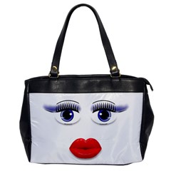 Face With Blue Eyes Oversize Office Handbag (one Side) by cherestreasures