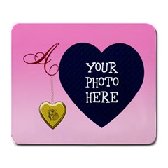 A Golden Rose Heart Locket Large Mouse Pad (Rectangle)