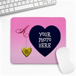 A Golden Rose Heart Locket Large Mouse Pad (Rectangle) Front