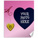 A Golden Rose Heart Locket Canvas 11  x 14  10.95 x13.48  Canvas - 1