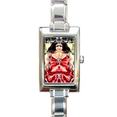 Cubist Woman Rectangular Italian Charm Watch by icarusismartdesigns