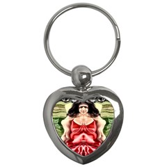 Cubist Woman Key Chain (heart) by icarusismartdesigns