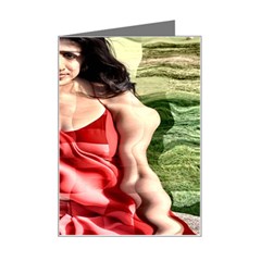 Cubist Woman Mini Greeting Card by icarusismartdesigns