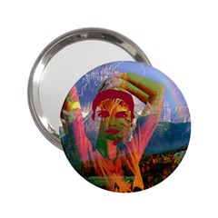 Fusion With The Landscape Handbag Mirror (2 25 ) by icarusismartdesigns