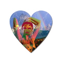 Fusion With The Landscape Magnet (heart) by icarusismartdesigns