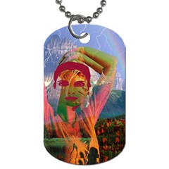 Fusion With The Landscape Dog Tag (one Sided) by icarusismartdesigns