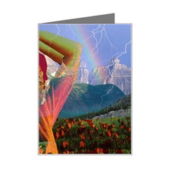 Fusion With The Landscape Mini Greeting Card by icarusismartdesigns