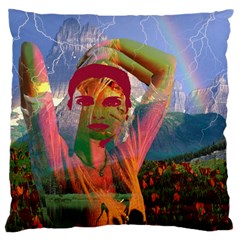 Fusion With The Landscape Large Cushion Case (single Sided)  by icarusismartdesigns