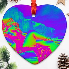 Seaside Holiday Heart Ornament by icarusismartdesigns