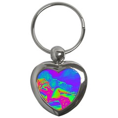 Seaside Holiday Key Chain (heart) by icarusismartdesigns