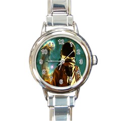 Lost In The Starmaker Round Italian Charm Watch by icarusismartdesigns