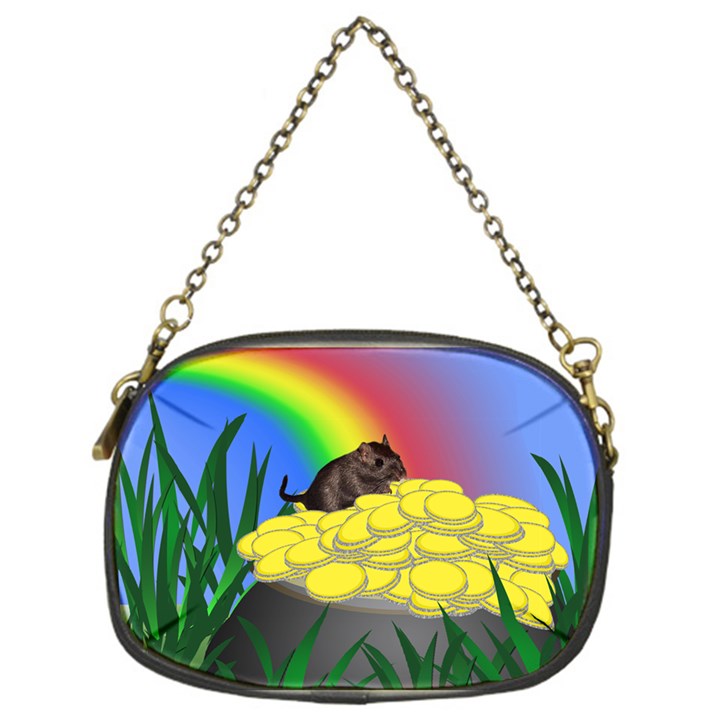 Pot Of Gold With Gerbil Chain Purse (One Side)