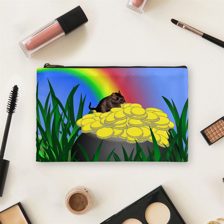 Pot Of Gold With Gerbil Cosmetic Bag (Medium)