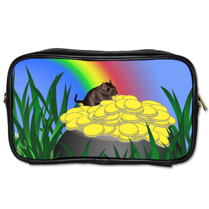 Pot Of Gold With Gerbil Travel Toiletry Bag (One Side)