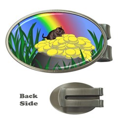 Pot Of Gold With Gerbil Money Clip (oval) by designedwithtlc