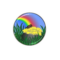 Pot Of Gold With Gerbil Golf Ball Marker 4 Pack (for Hat Clip)