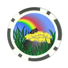 Pot Of Gold With Gerbil Poker Chip by designedwithtlc