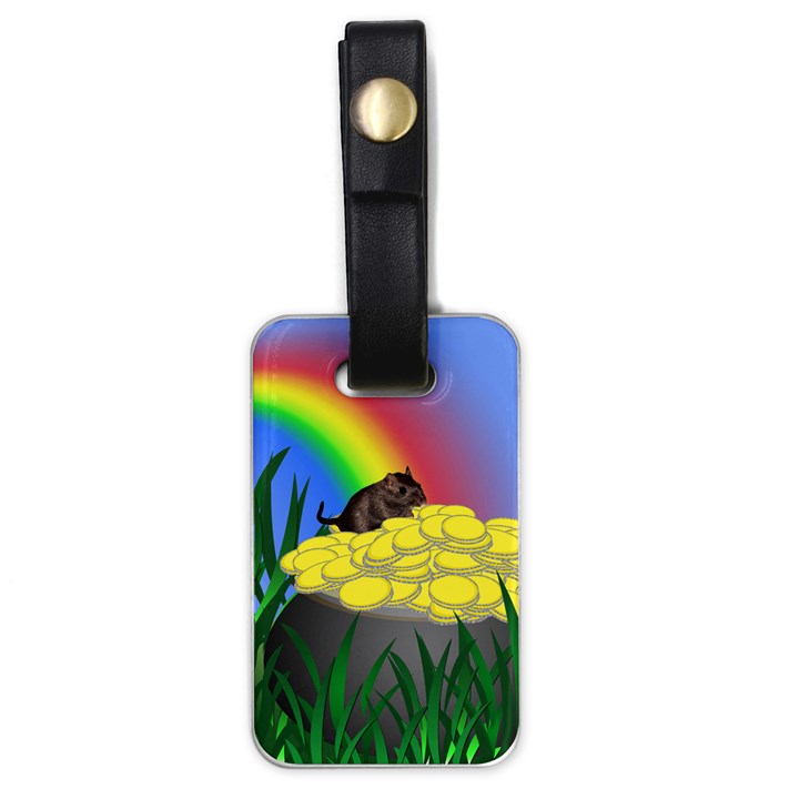 Pot Of Gold With Gerbil Luggage Tag (One Side)