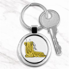 Fantasy Cute Monster Character 2 Key Chain (round) by dflcprints