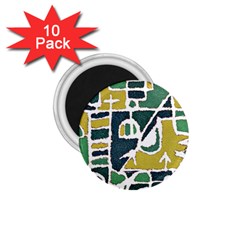 Colorful Tribal Abstract Pattern 1 75  Button Magnet (10 Pack) by dflcprints