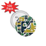 Colorful Tribal Abstract Pattern 1.75  Button (100 pack) Front