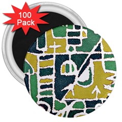 Colorful Tribal Abstract Pattern 3  Button Magnet (100 Pack) by dflcprints