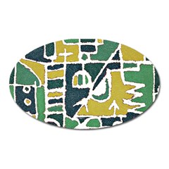 Colorful Tribal Abstract Pattern Magnet (oval) by dflcprints