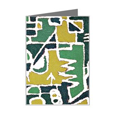 Colorful Tribal Abstract Pattern Mini Greeting Card by dflcprints