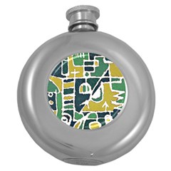 Colorful Tribal Abstract Pattern Hip Flask (round) by dflcprints