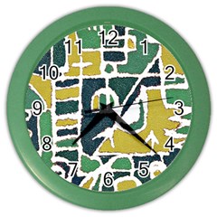 Colorful Tribal Abstract Pattern Wall Clock (color) by dflcprints