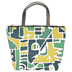 Colorful Tribal Abstract Pattern Bucket Handbag by dflcprints