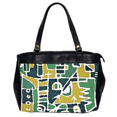 Colorful Tribal Abstract Pattern Oversize Office Handbag (two Sides) by dflcprints