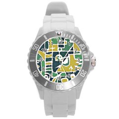 Colorful Tribal Abstract Pattern Plastic Sport Watch (large) by dflcprints